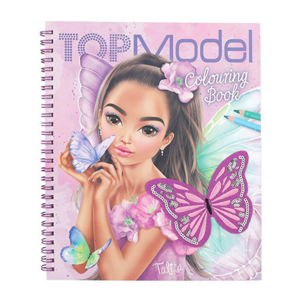 Top Model Omalovánka |Colouring Book, Fialová, Talita s motýľmi